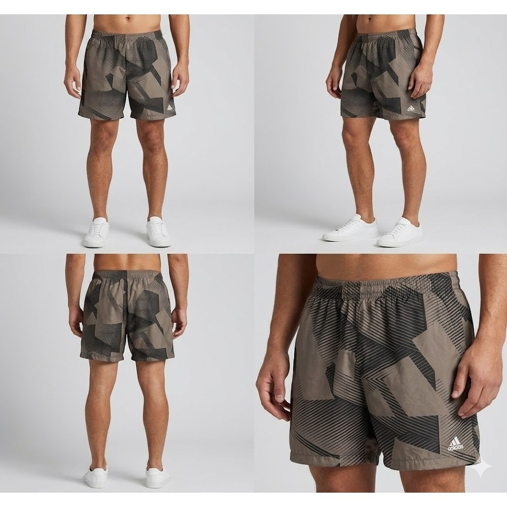 Adidas Sportswear Graphic Shorts Mens L Khaki Brown Primegreen Sports Training